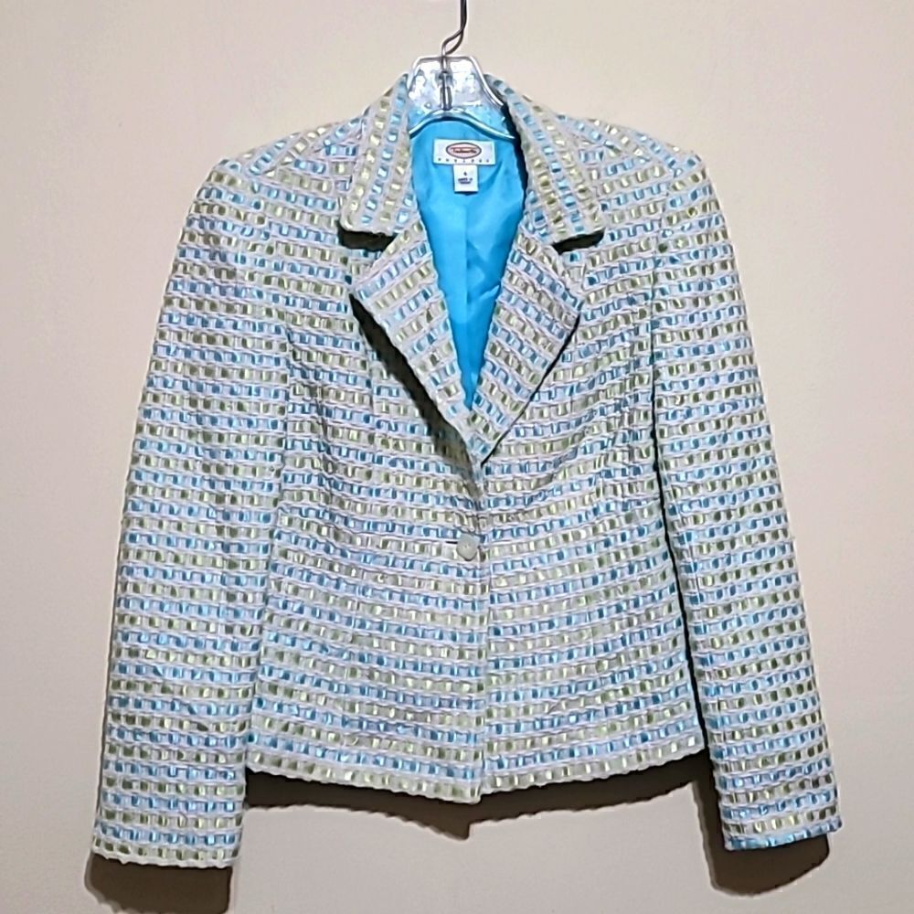 Talbots Blue and Green Blazer Sz 4P